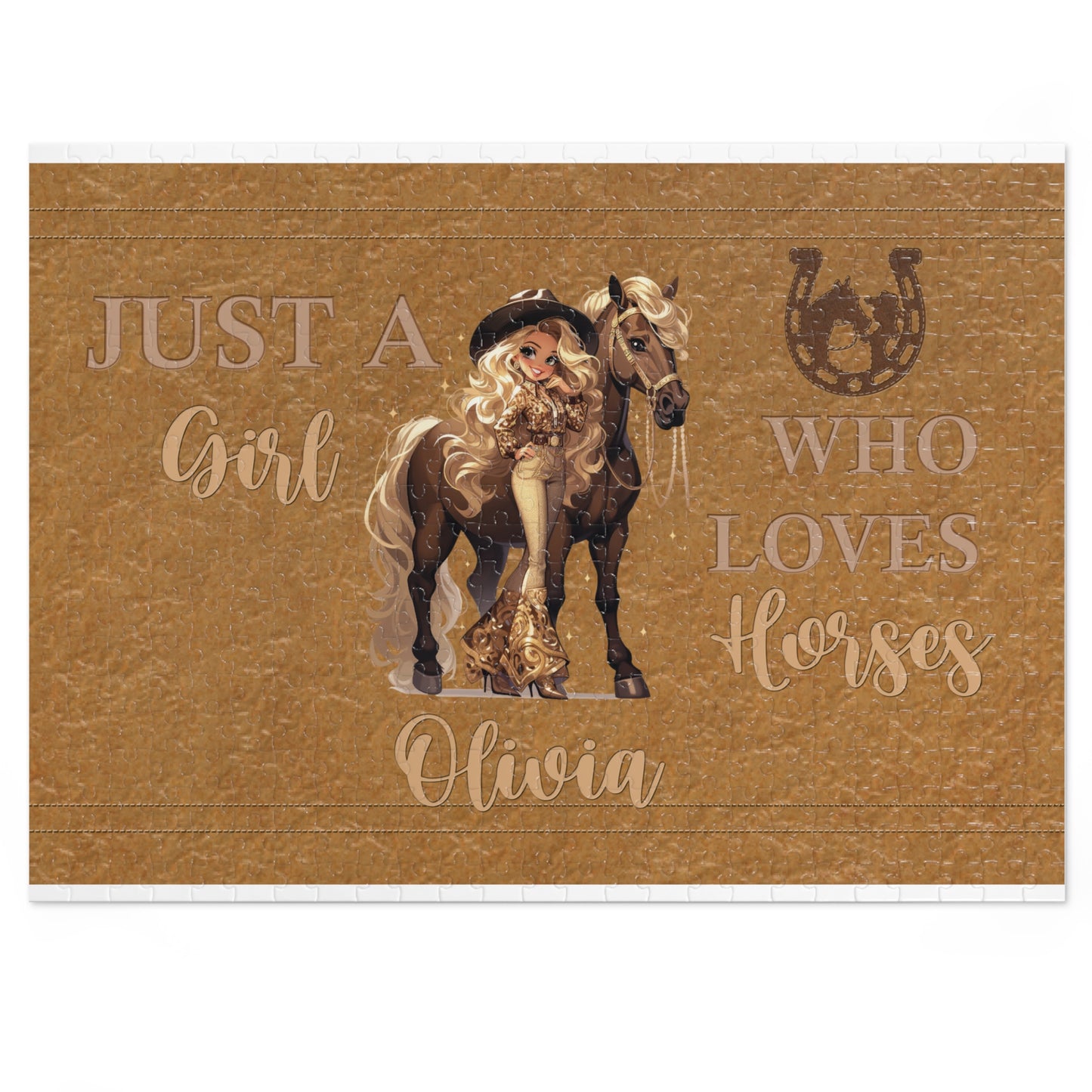 Jigsaw Puzzle, Just a Girl Who Loves Horses (30, 110, 252, 500,1000-Piece)