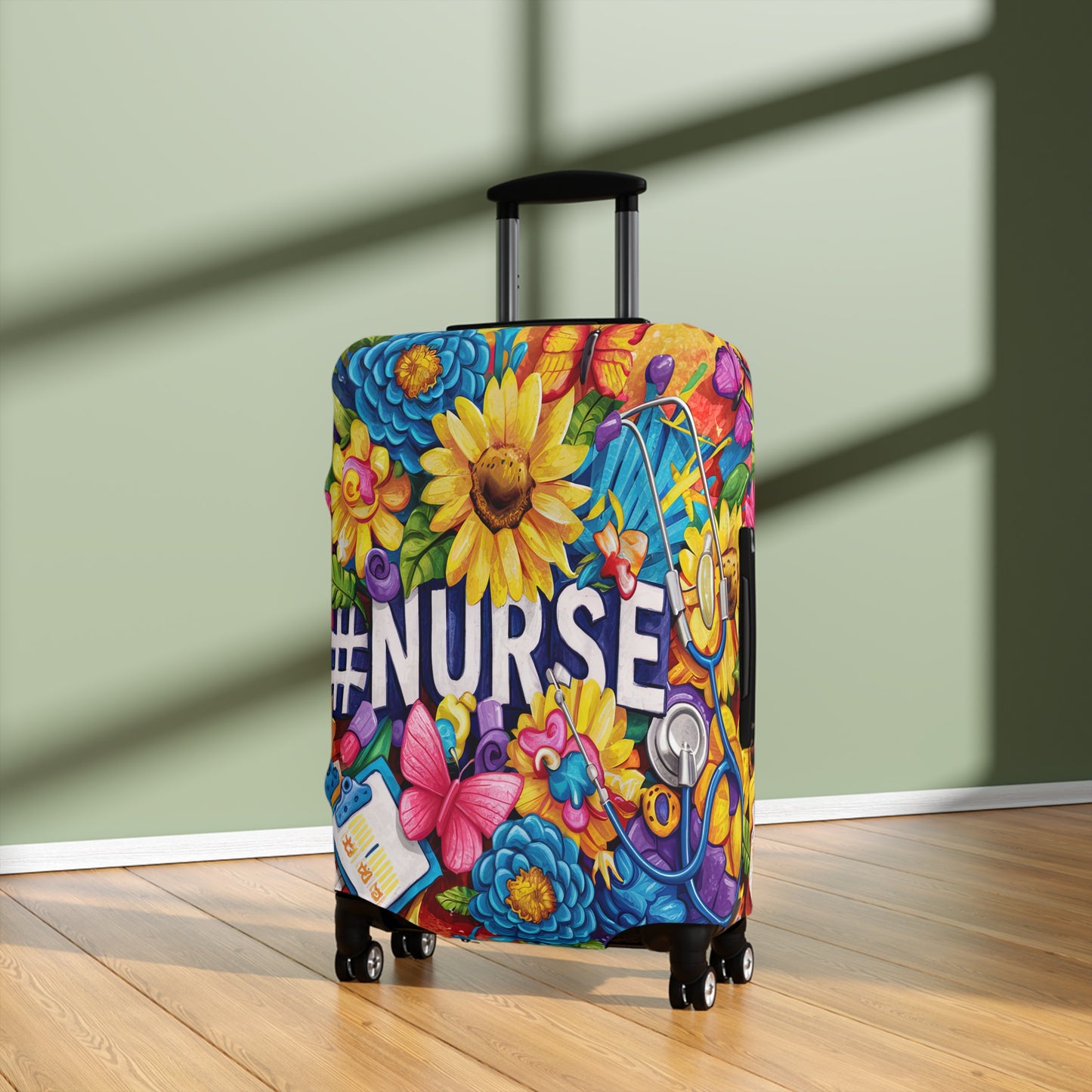 Luggage Cover, Floral, Nurse, awd-1728