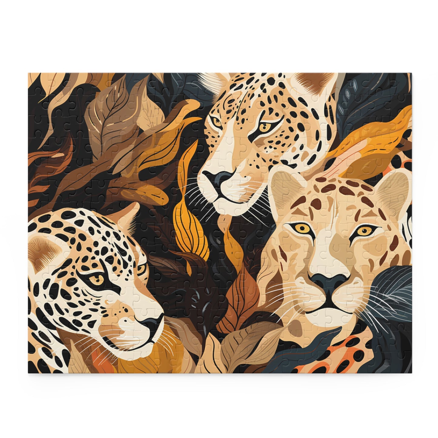 Personalised/Non-Personalised Puzzle, Leopard (120, 252, 500-Piece)