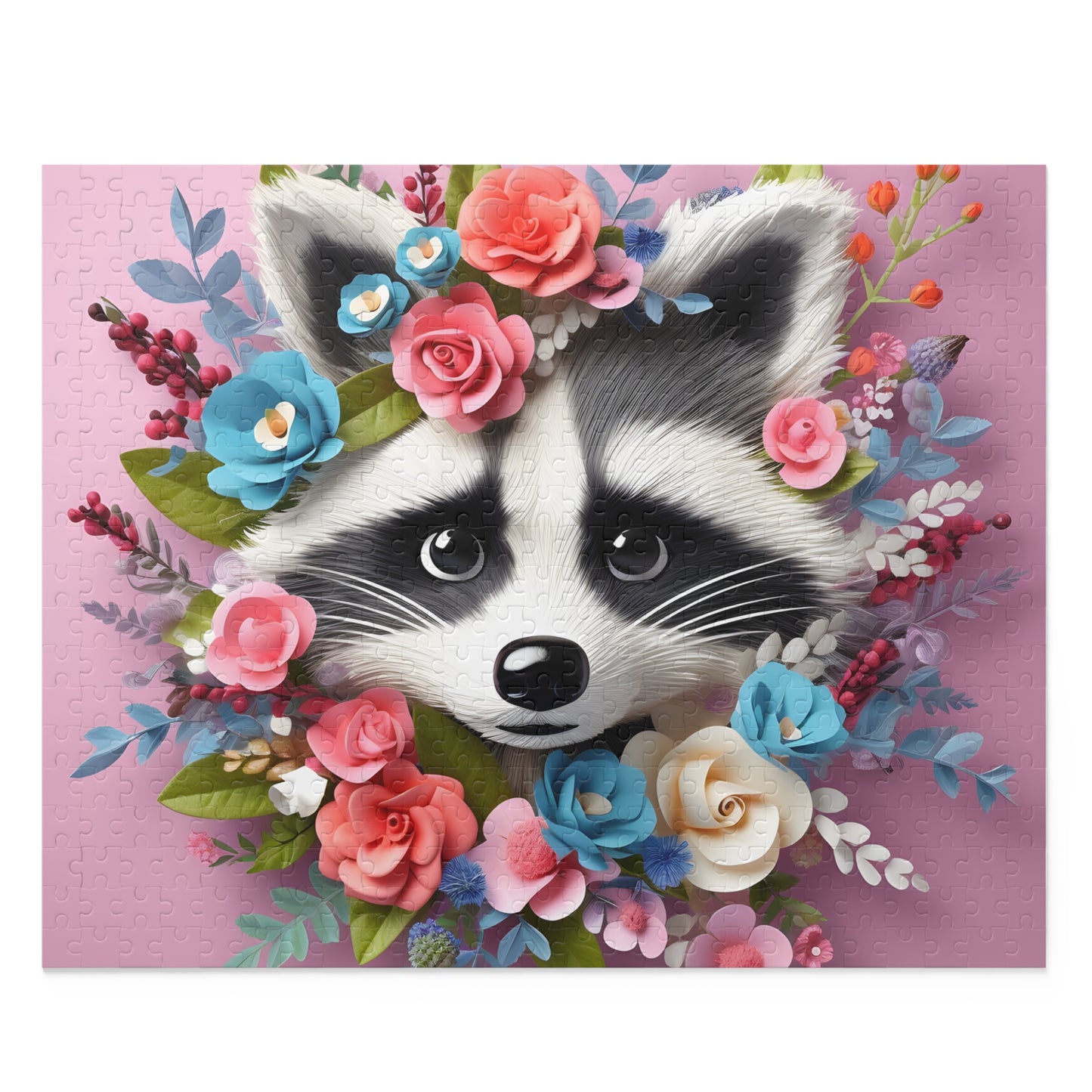 Personalised/Non-Personalised Puzzle, Racoon (120, 252, 500-Piece)