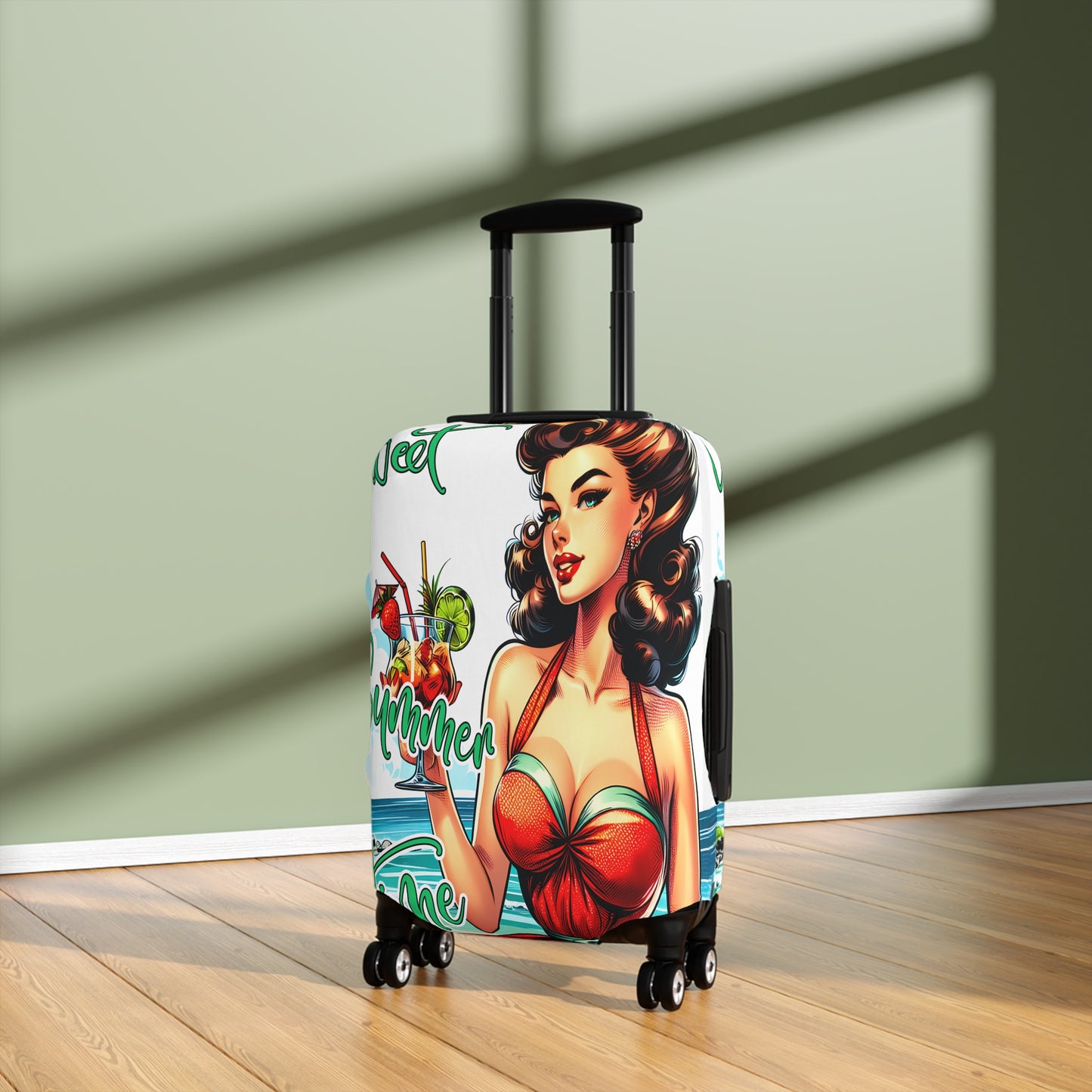 Luggage Cover, Retro Girl, Sweet Summer Time, awd-3006