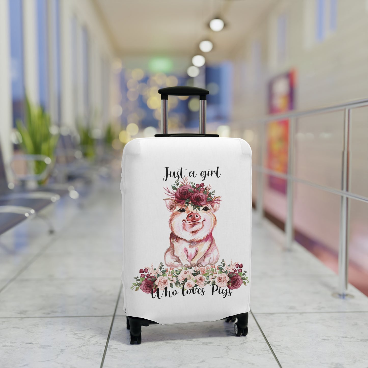 Luggage Cover, Just a girl who loves Pigs, awd-1360