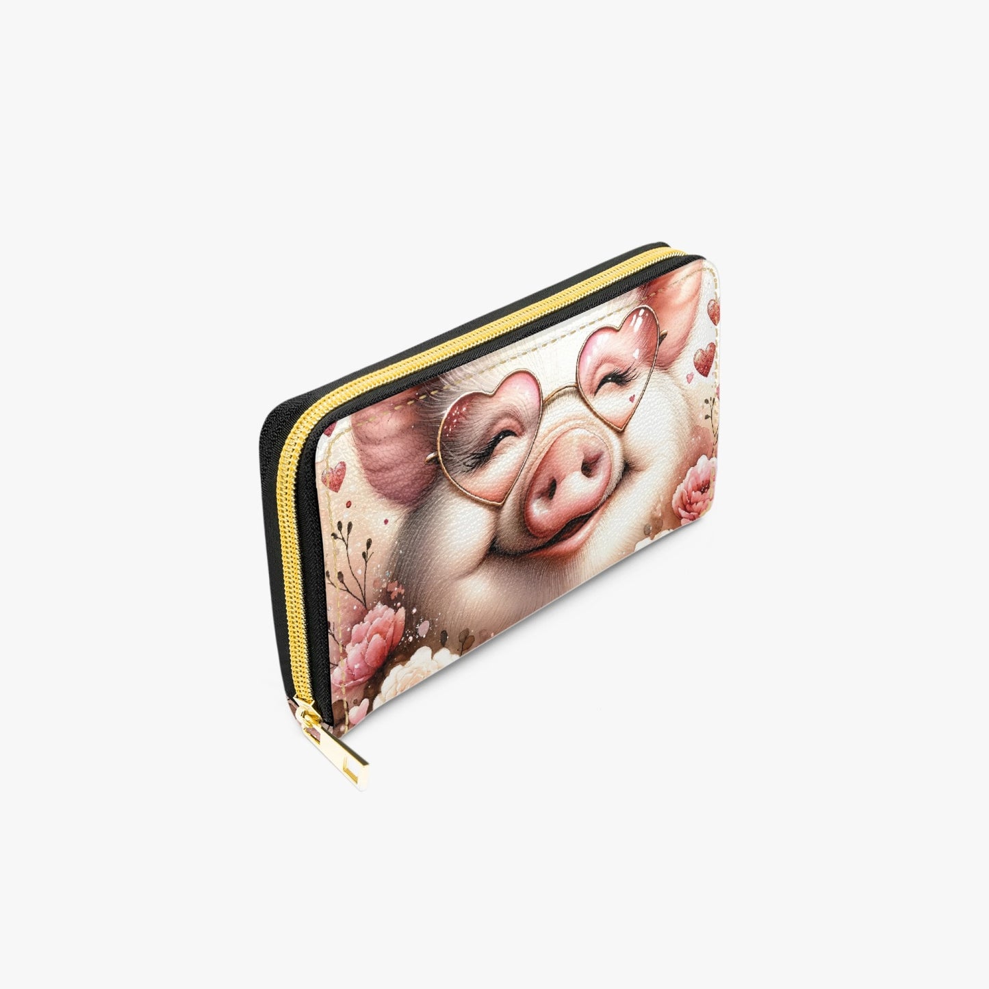 Long Type Zipper Purse, Pig, awd-627