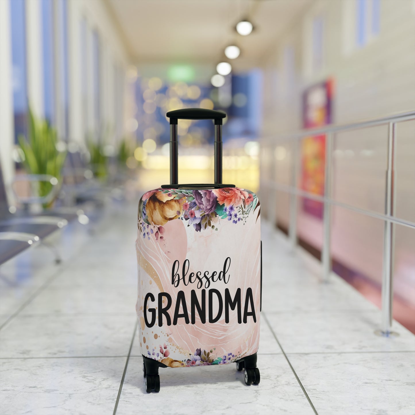 Luggage Cover, Floral, Blessed Grandma, awd-728