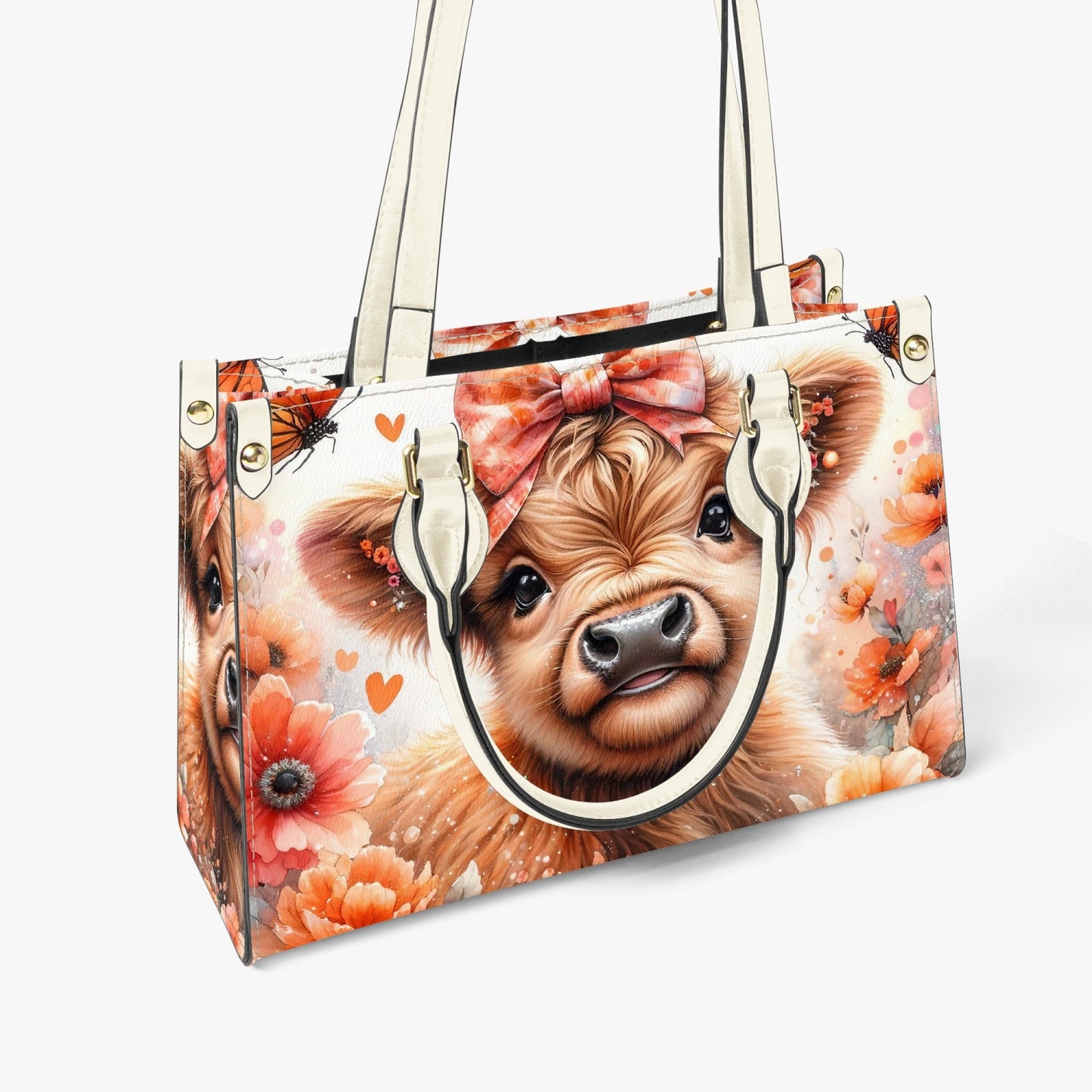 Women's Tote Bag - Long Strap - Highland Cow