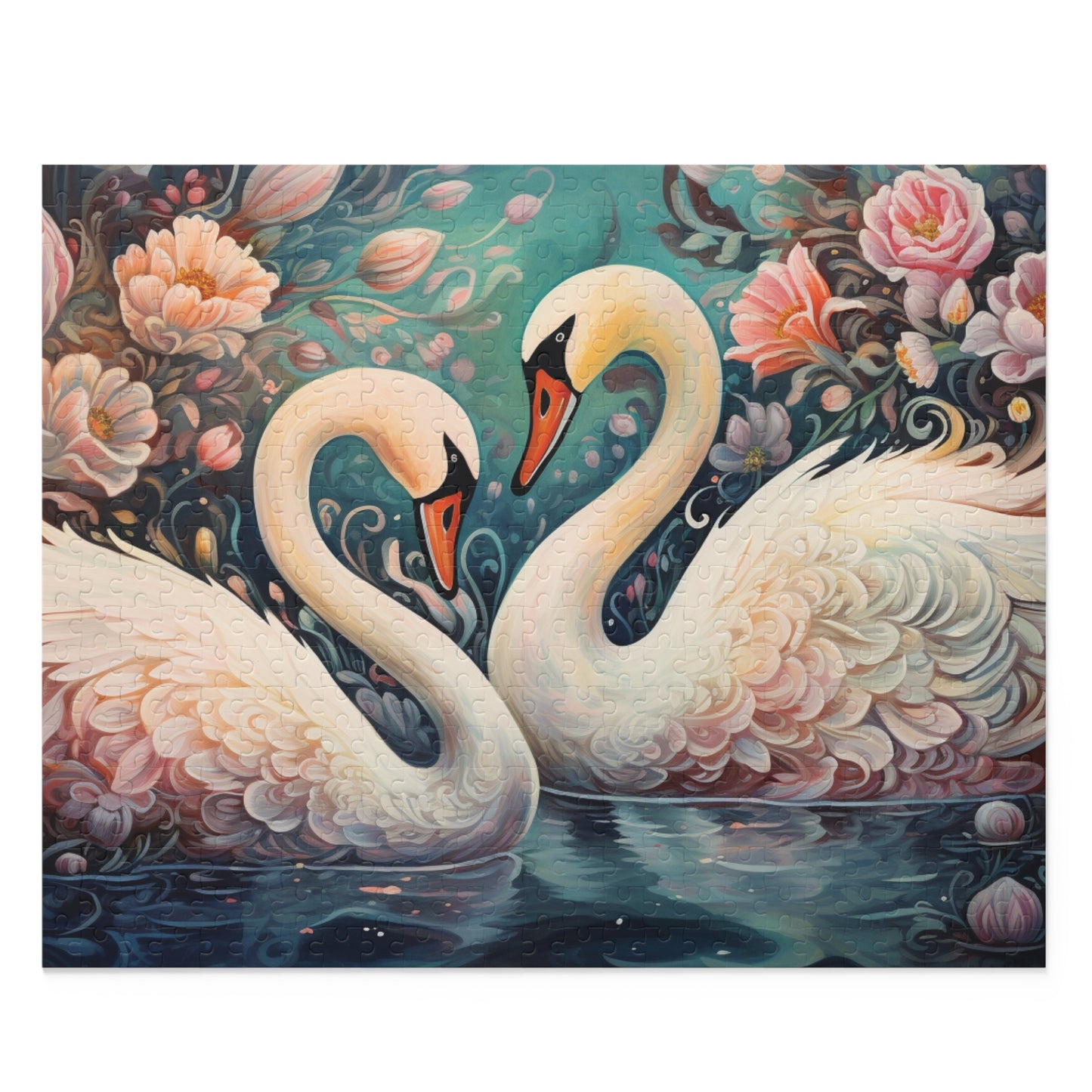 Personalised/Non-Personalised Puzzle, Swan (120, 252, 500-Piece)