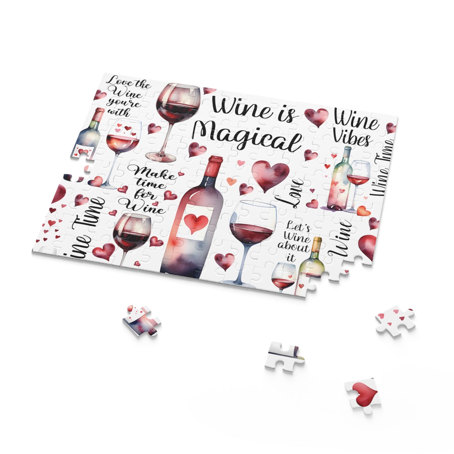 Personalised/Non-Personalised Puzzle, Wine Is Magical (120, 252, 500-Piece)