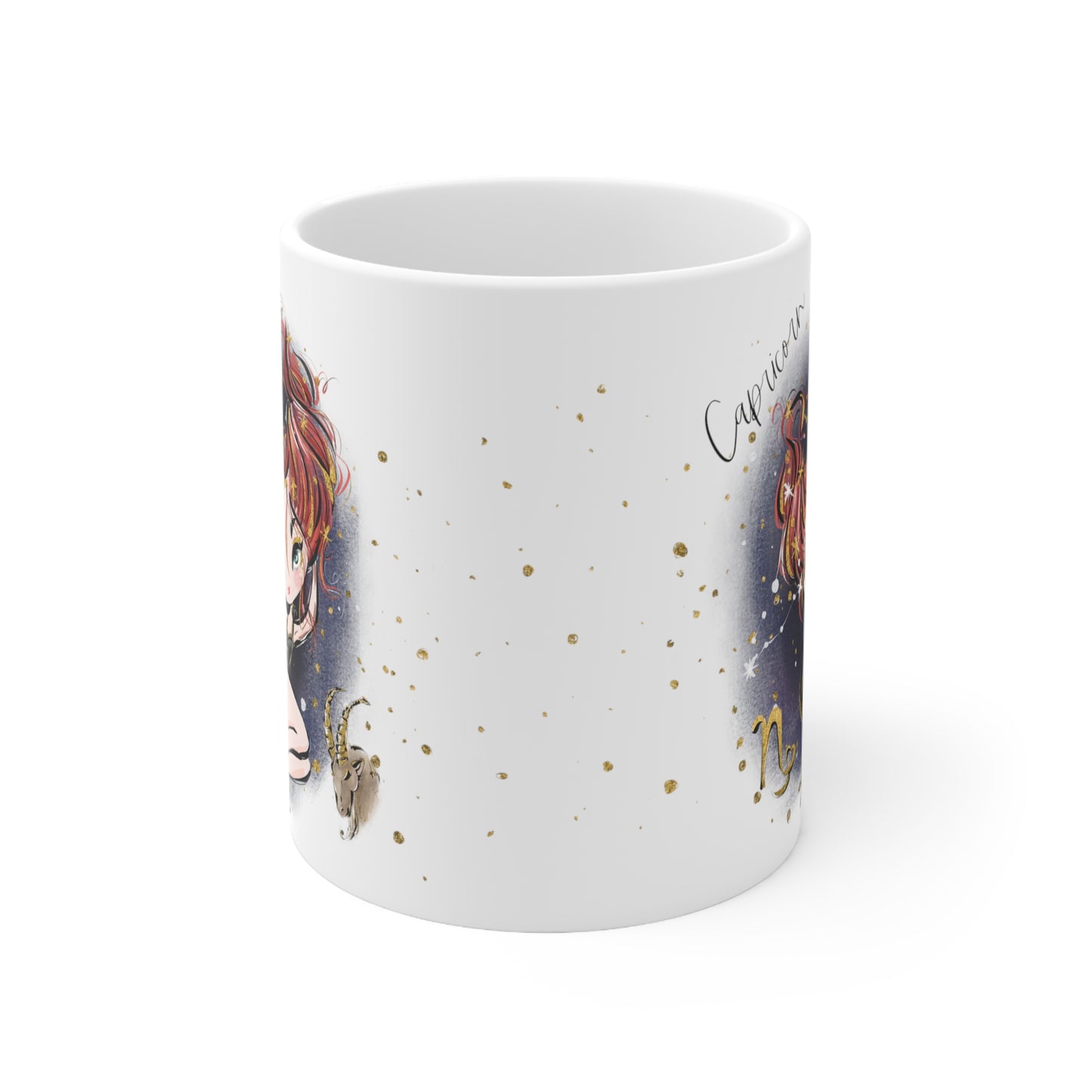 Personalised/Non Personalised Zodiac Sign, Capricorn, Ceramic Mug 11oz