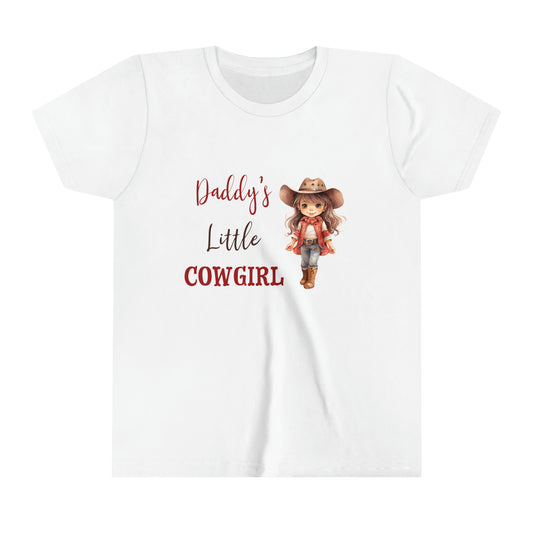 Youth Short Sleeve Tee, Daddy's Little Cowgirl