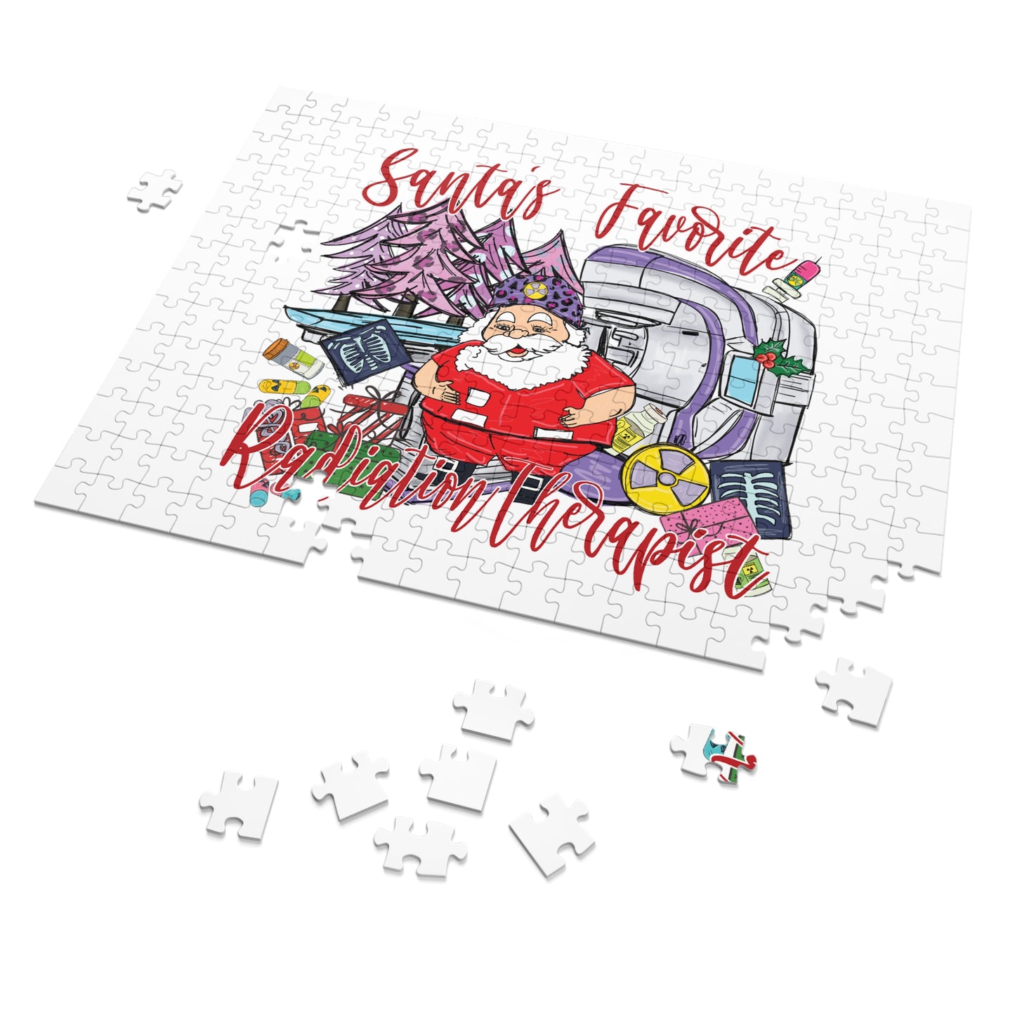 Jigsaw Puzzle, Santa's Favorite Radiation Therapist, Personalised/Non-Personalised (30, 110, 252, 500,1000-Piece)