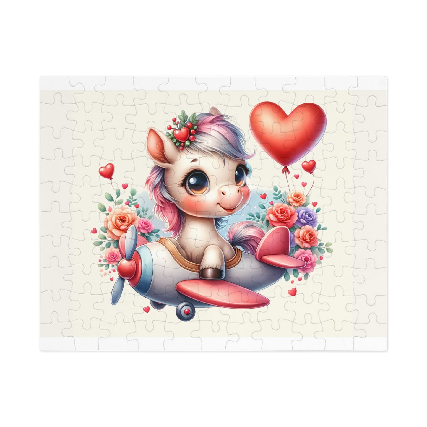 Jigsaw Puzzle, Horse in Plane, Personalised/Non-Personalised (30, 110, 252, 500,1000-Piece)