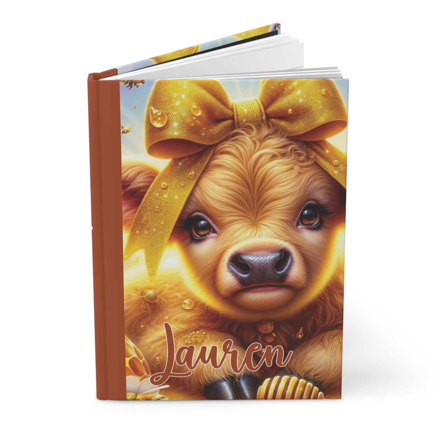 Personalised Hardcover Journal Matte, Highland Cow, awd-1409