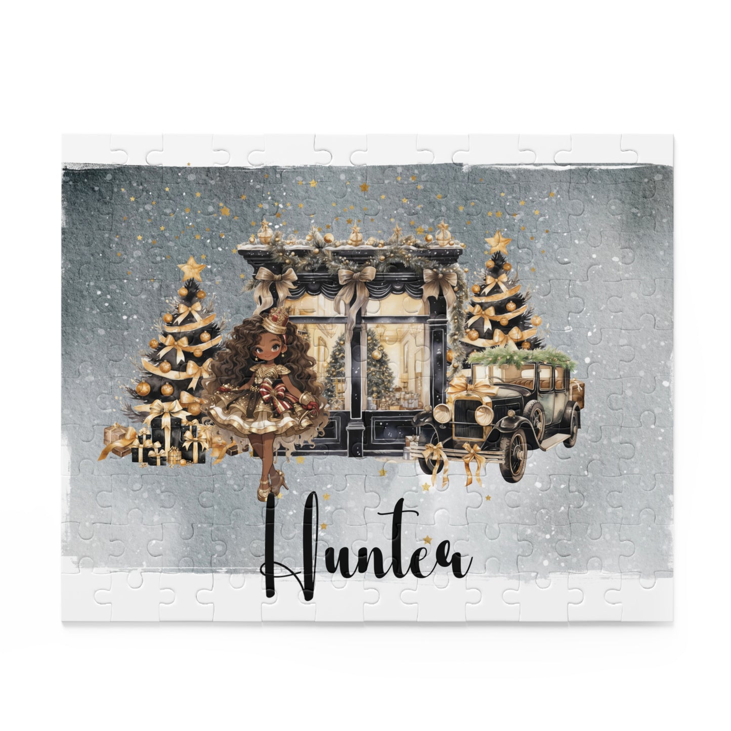 Puzzle, Christmas, Black and Gold Nutcracker, Personalised/Non-Personalised, (120, 252, 500-Piece)