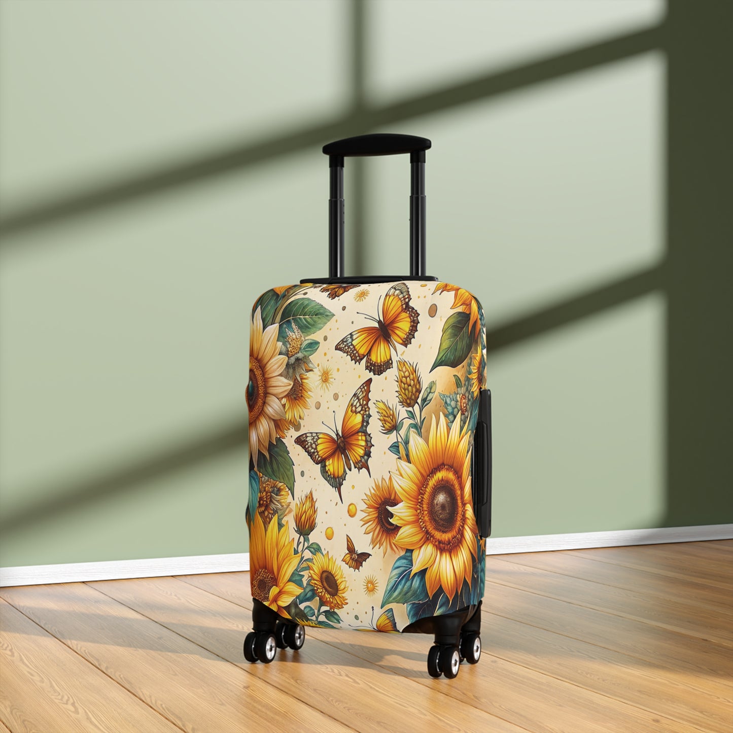 Luggage Cover, Floral, Sunflowers and Butterflies, awd-3076