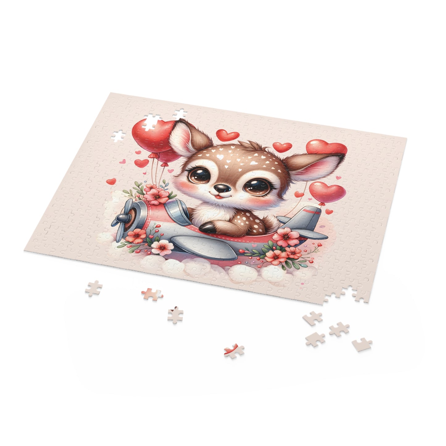 Personalised/Non-Personalised Puzzle, Deer in Plane (120, 252, 500-Piece)