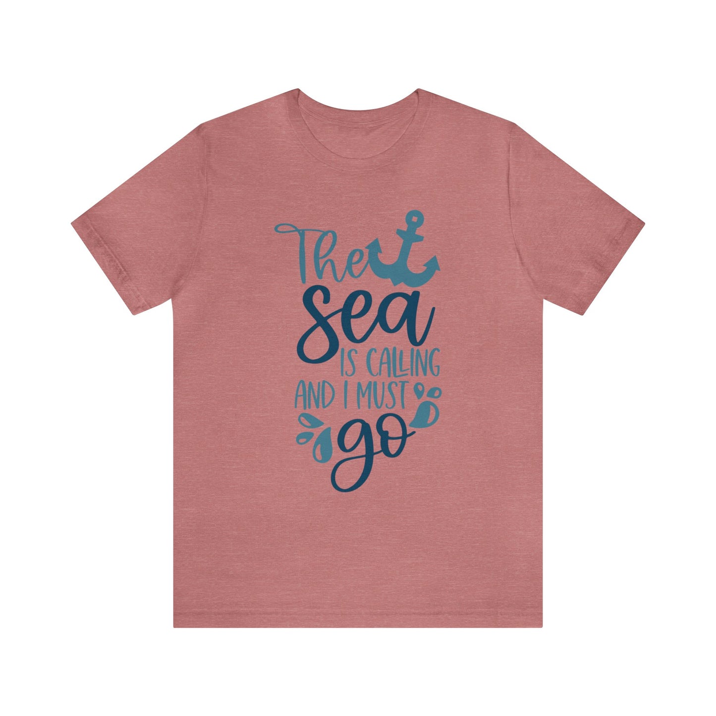 Unisex Jersey Short Sleeve Tee, Cruise Tee, The Sea is Calling, 100% Cotton, Light Fabric 142 g/m²