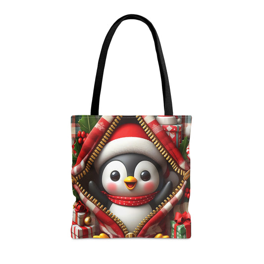 Tote Bag, Christmas, Penguin