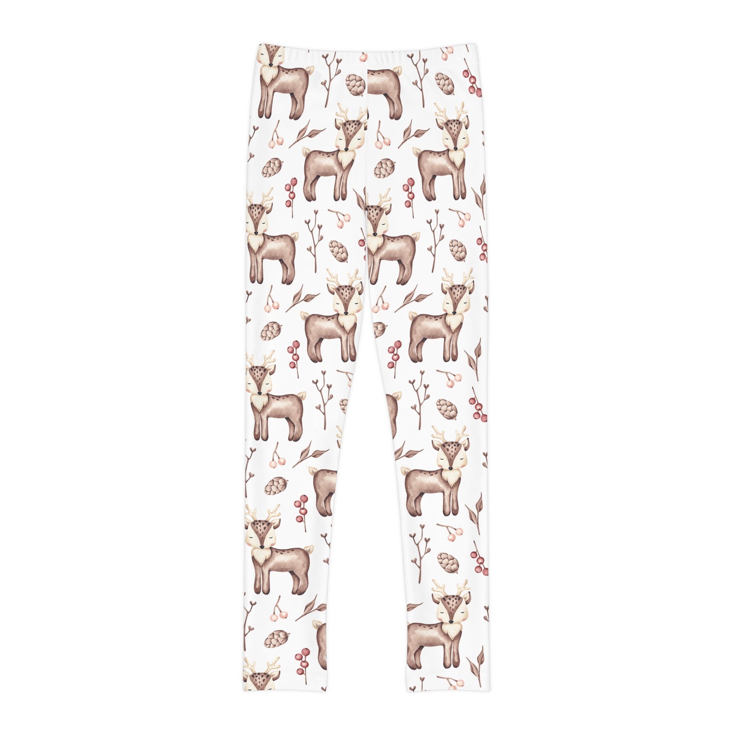 Youth Full-Length Leggings, Deer Design