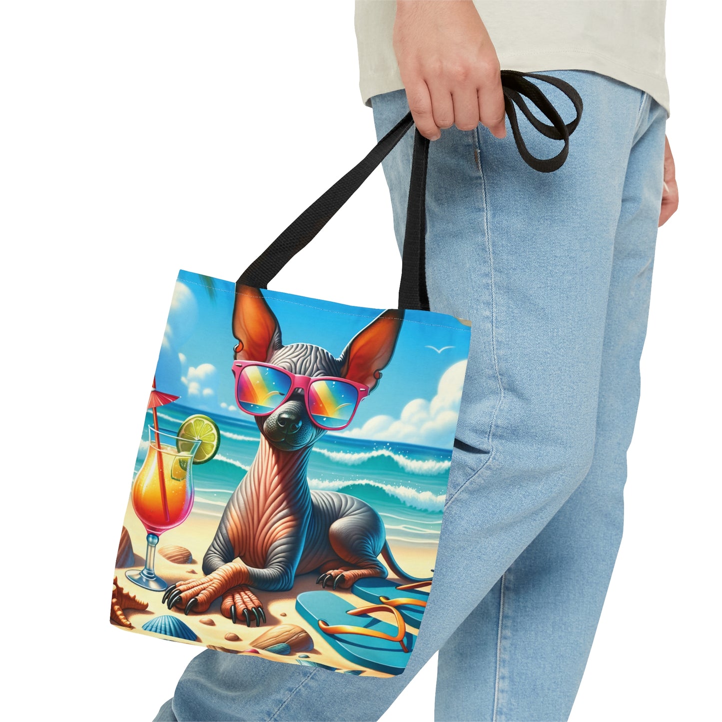 Tote Bag, Dog on Beach, Xloitcuintli, Tote bag, awd-1253