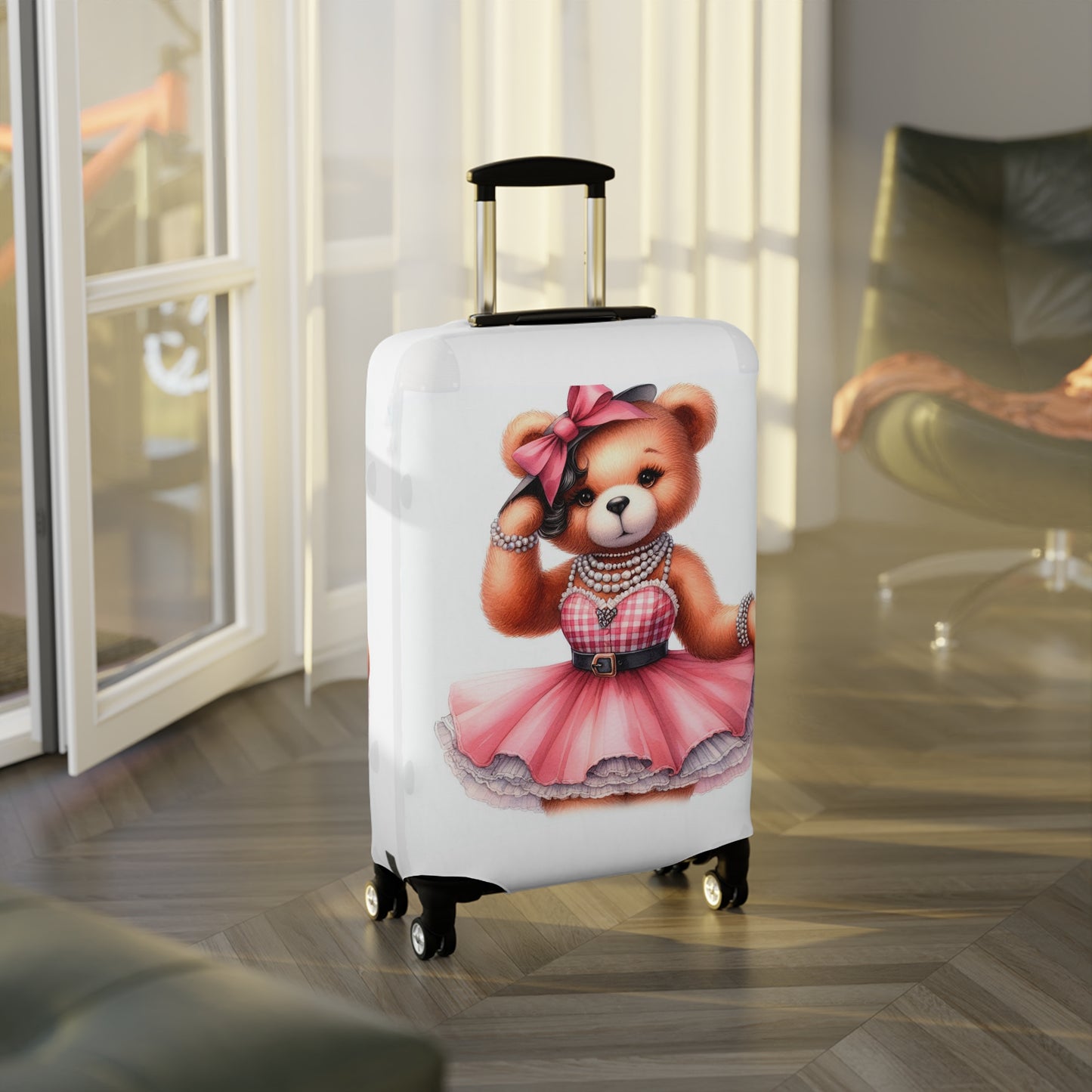 Luggage Cover, Rockabilly, Teddy Bear, awd-4033