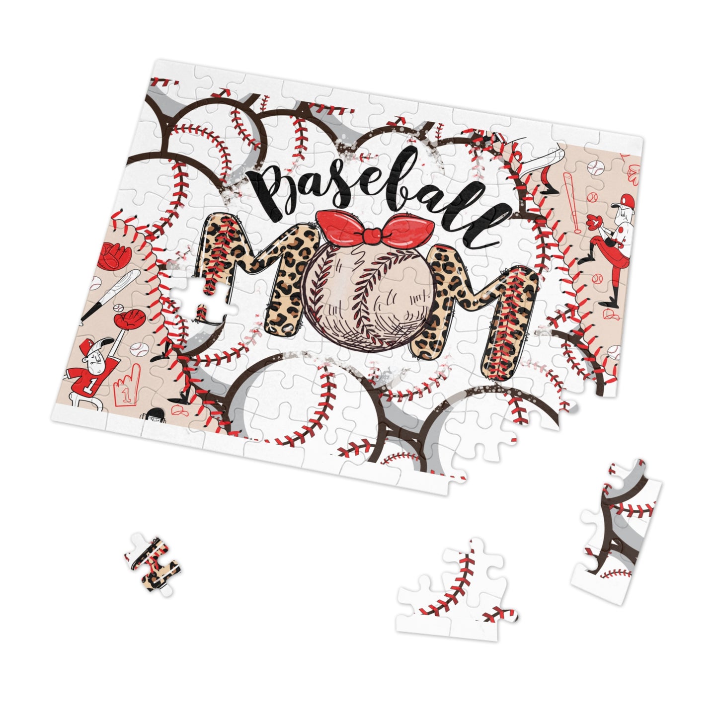 Jigsaw Puzzle in Tin, Baseball Mom, Personalised/Non-Personalised, awd-334 (30, 110, 252, 500,1000-Piece)