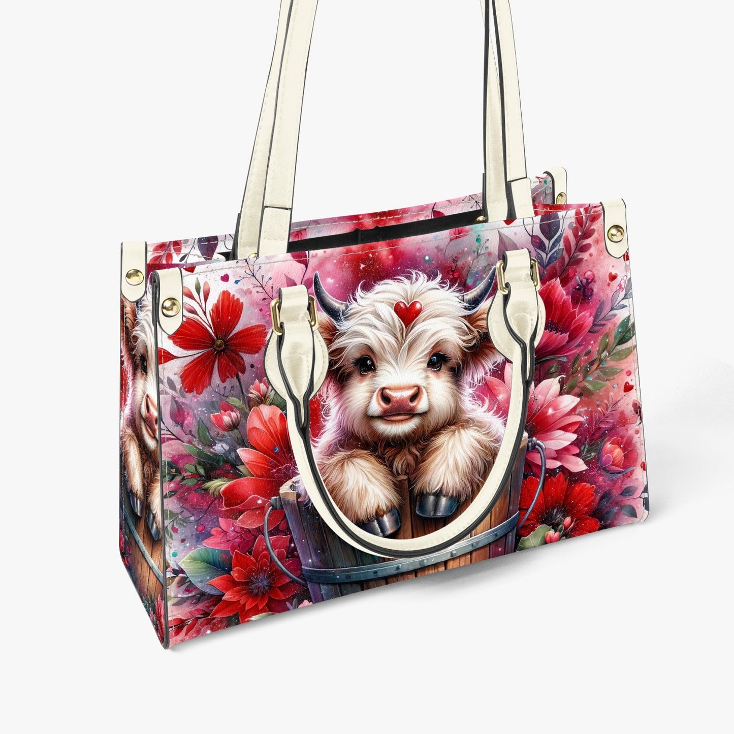 Women's Tote Bag - Long Strap - Highland Cow