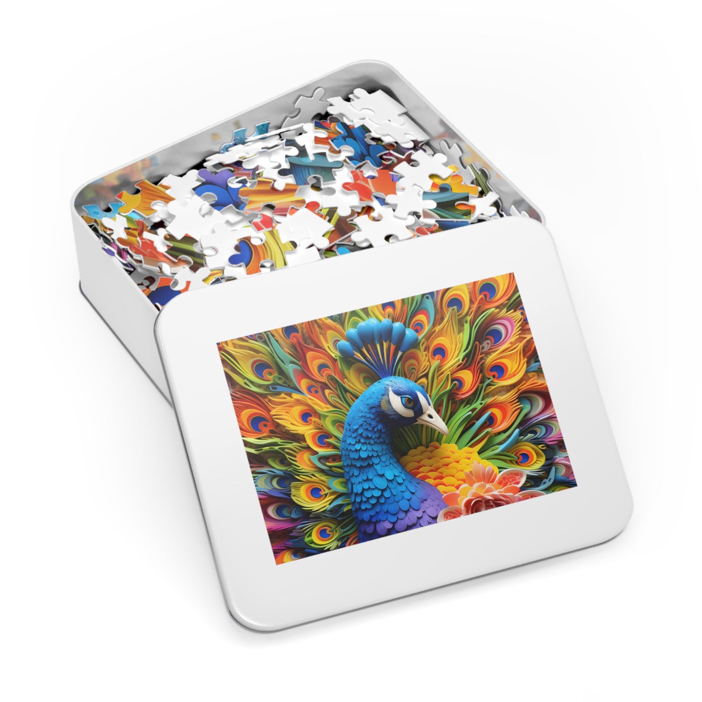 Jigsaw Puzzle, Peacock, Personalised/Non-Personalised (30, 110, 252, 500,1000-Piece)