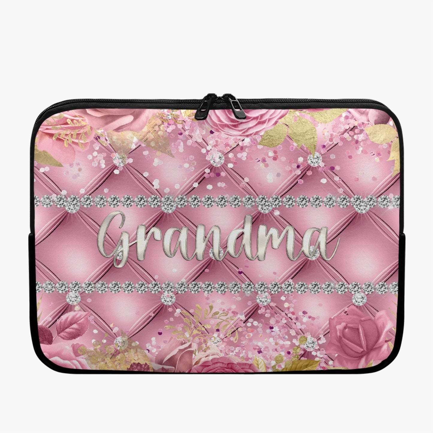 Laptop Sleeve - without handles - Pink Floral - Grandma