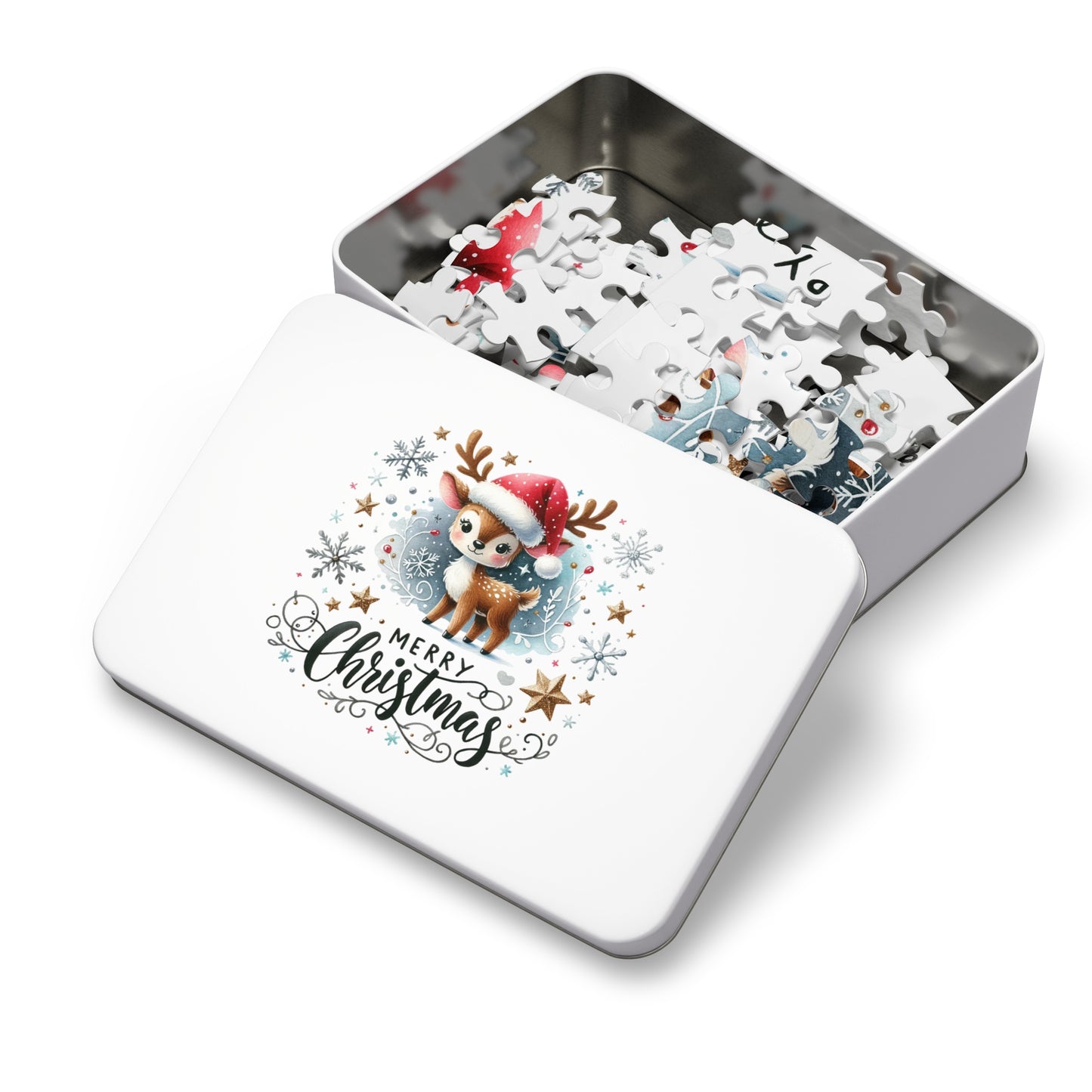 Jigsaw Puzzle, Christmas, Reindeer, Personalised/Non-Personalised (30, 110, 252, 500,1000-Piece)