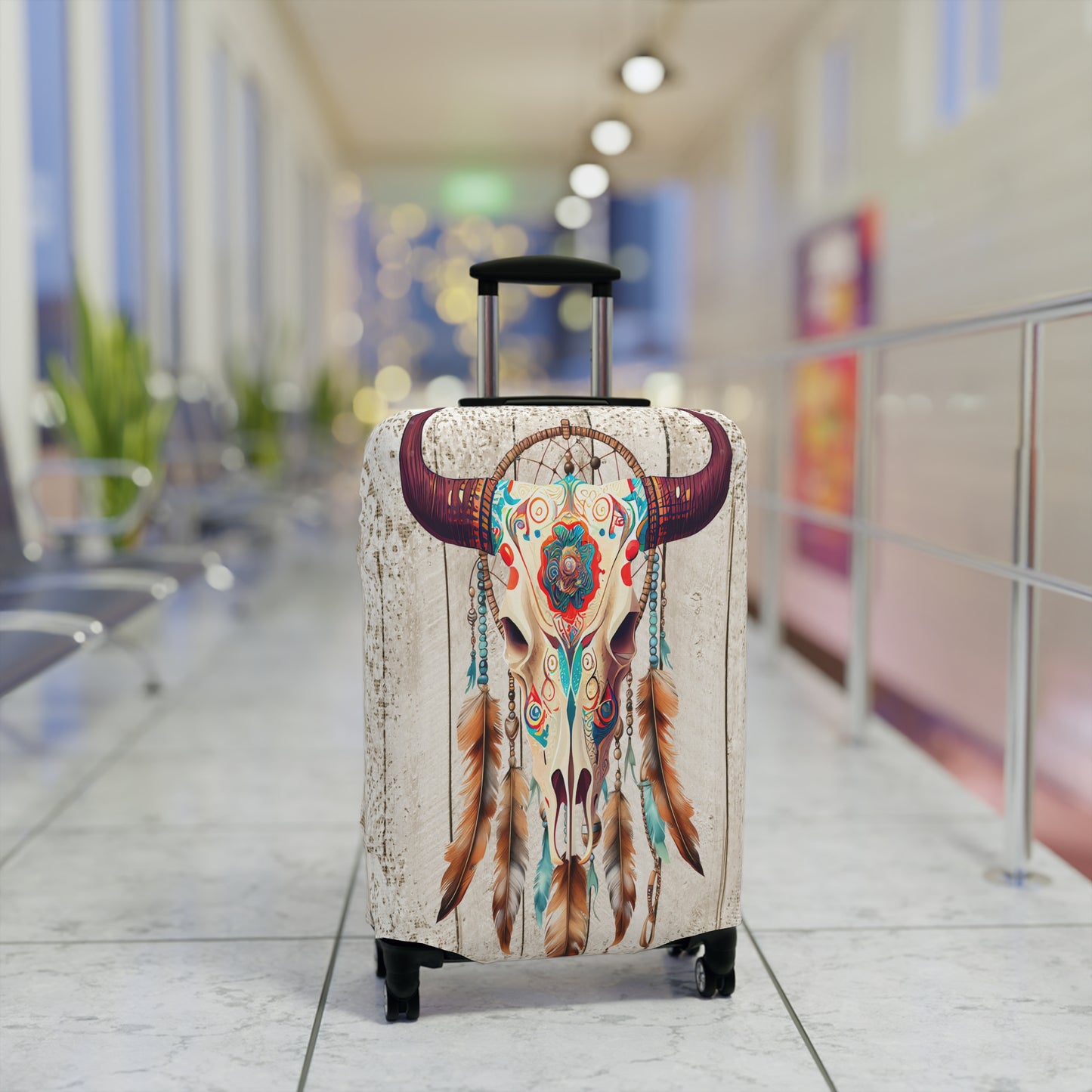 Luggage Cover, Country and Western, skull, awd-223