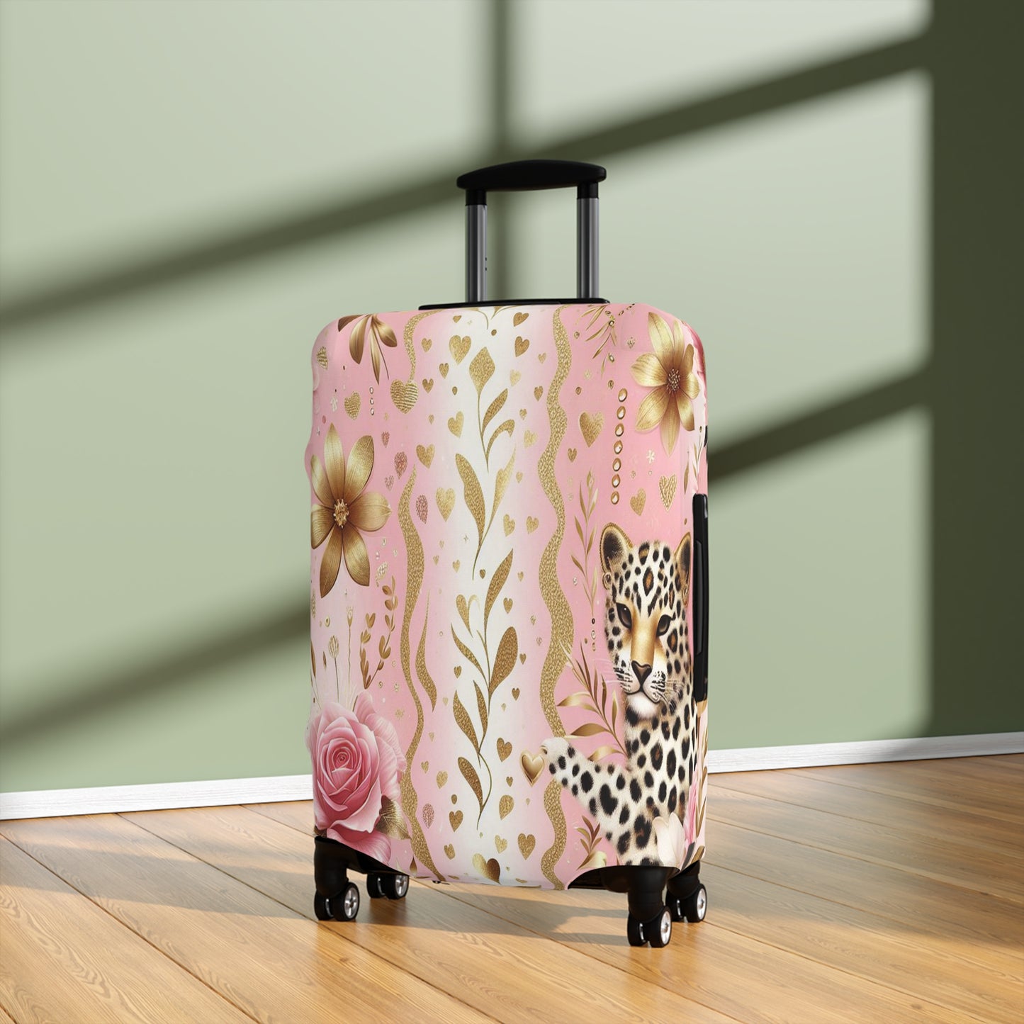 Luggage Cover, Floral Leopard, awd-3078