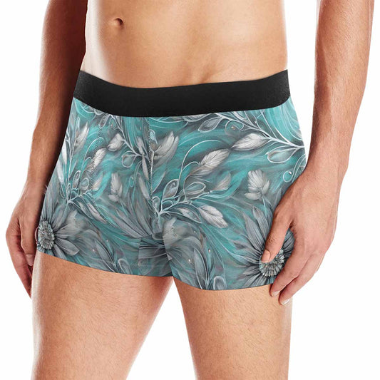 Green Elegant Floral AUS Men's Boxer Briefs (Made In AUS)