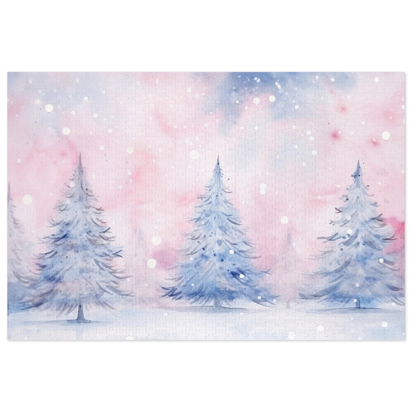 Puzzle, Christmas Trees, Personalised/Non-Personalised (30, 110, 252, 500,1000-Piece) Awd-552