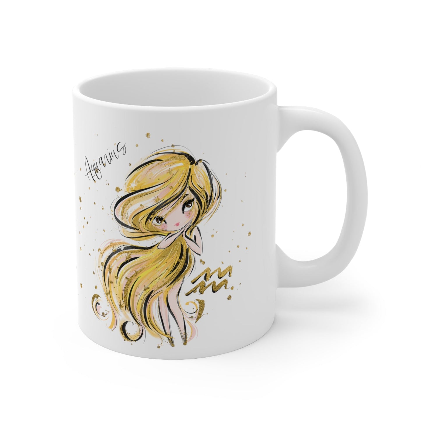 Zodiac Sign, Aquarius, Ceramic Mug 11oz - Personalised/Non Personalised