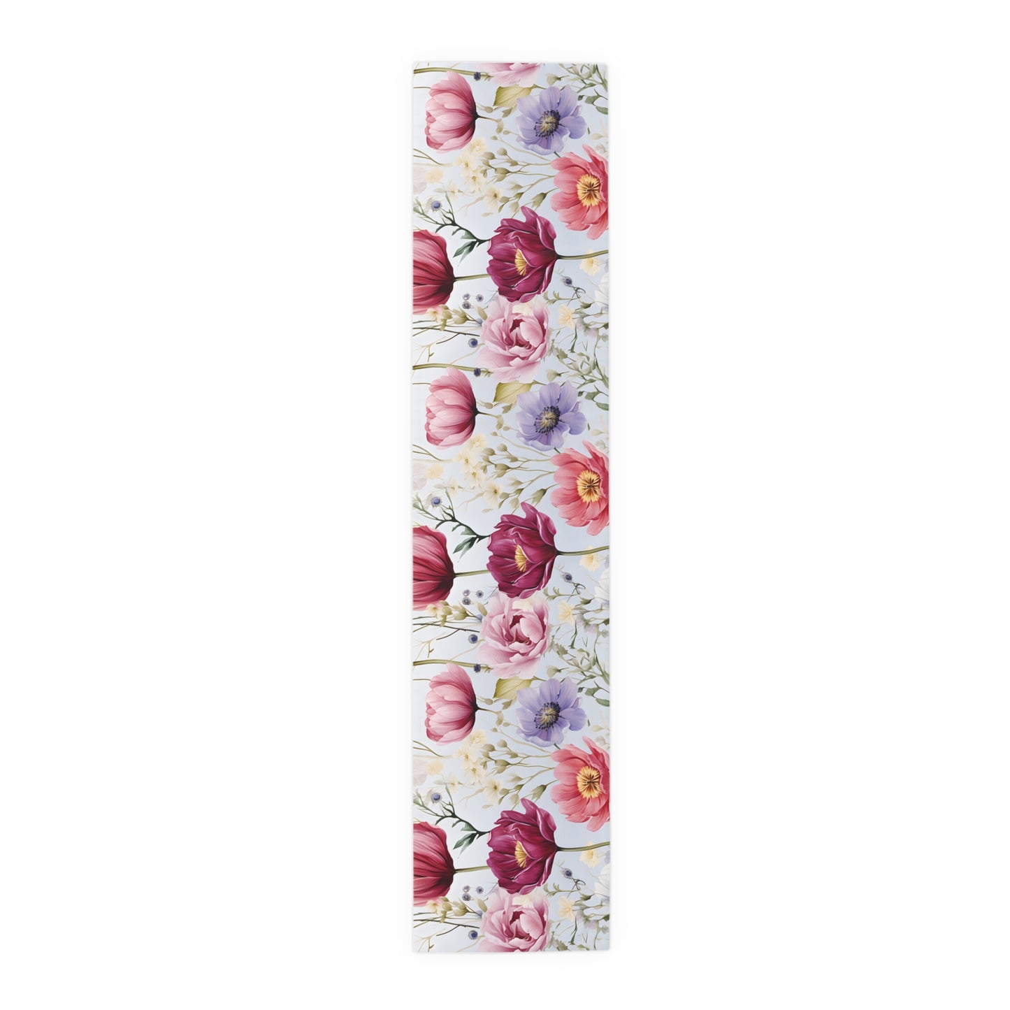 Floral Table Runner, Cotton Twill and Poly Available