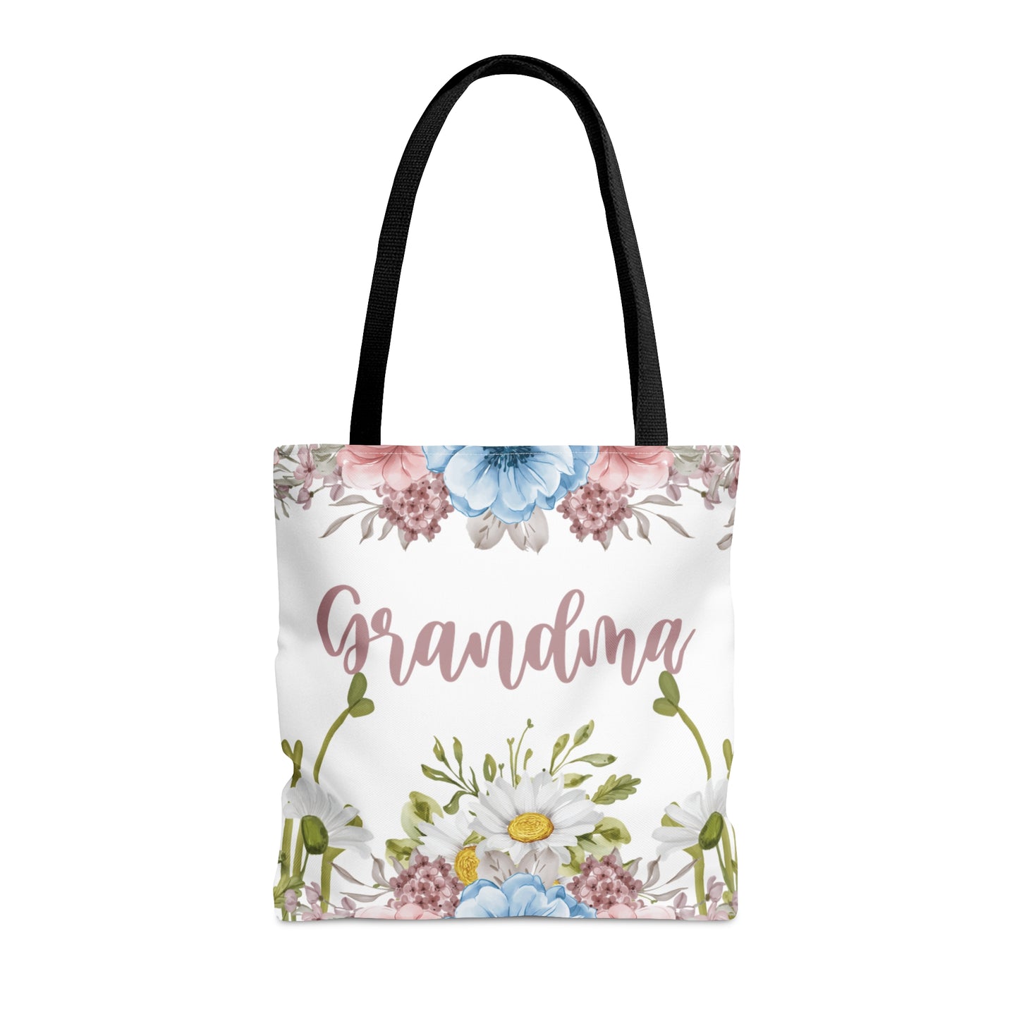 Personalised/Non-Personalised Tote Bag, Floral, Grandma, Tote bag