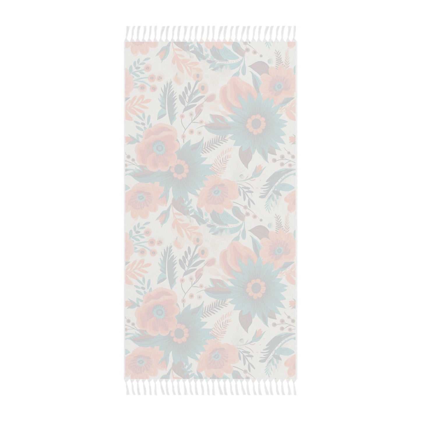 Boho Beach Towel, Boho Flower Design