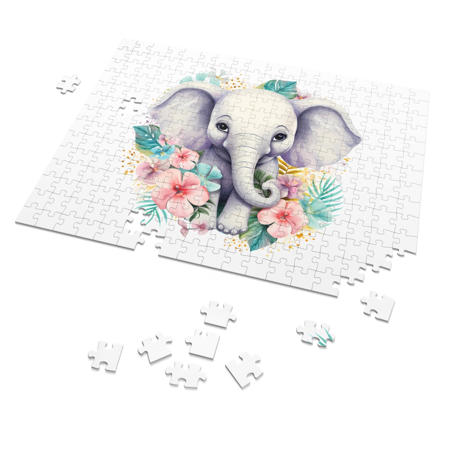 Jigsaw Puzzle, Elephant, Personalised/Non-Personalised (30, 110, 252, 500,1000-Piece)