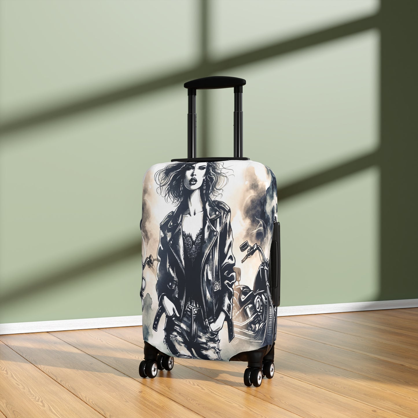 Luggage Cover, Girl Motorbike, awd-1737