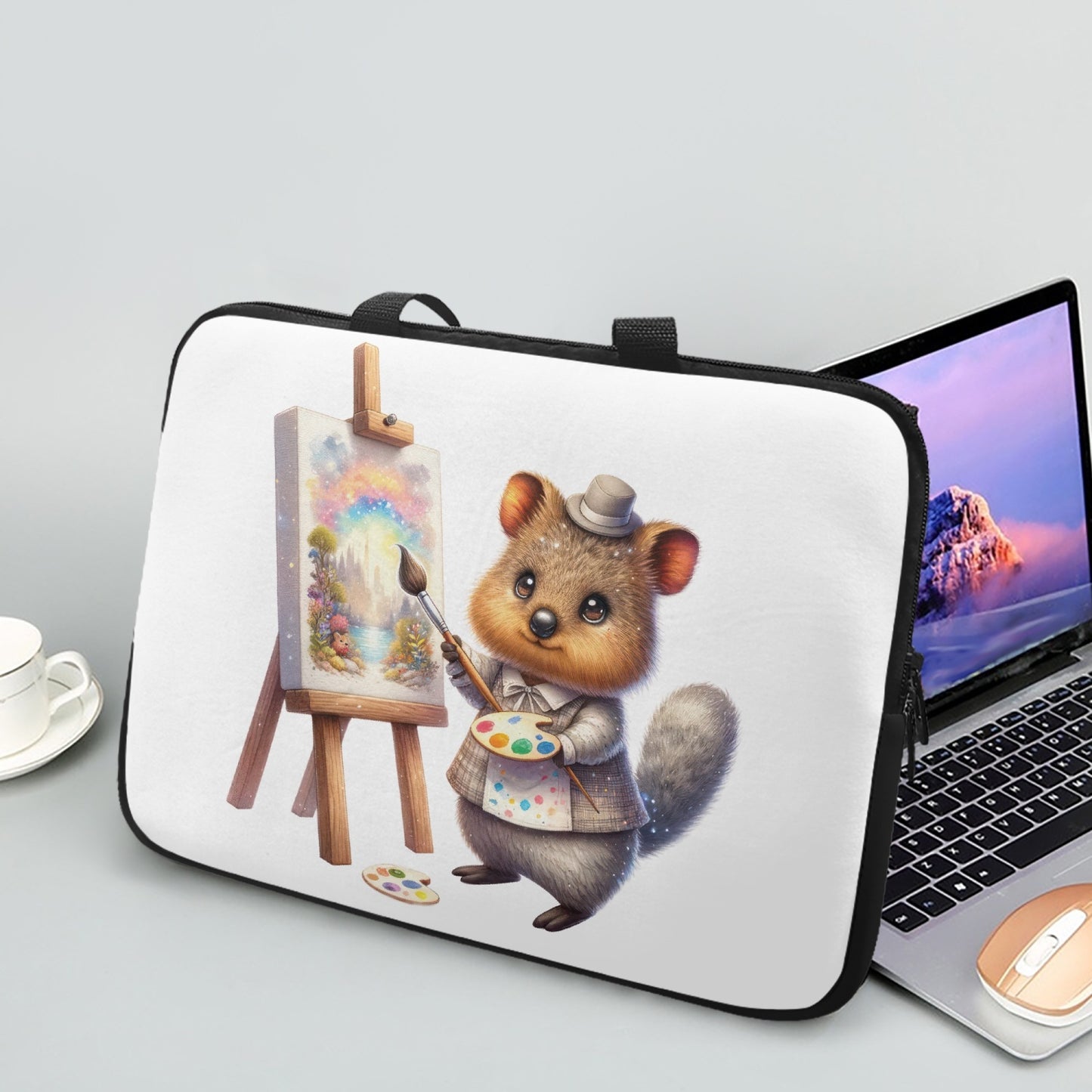 Laptop Sleeve with Handles - Australian Animals - Quokka