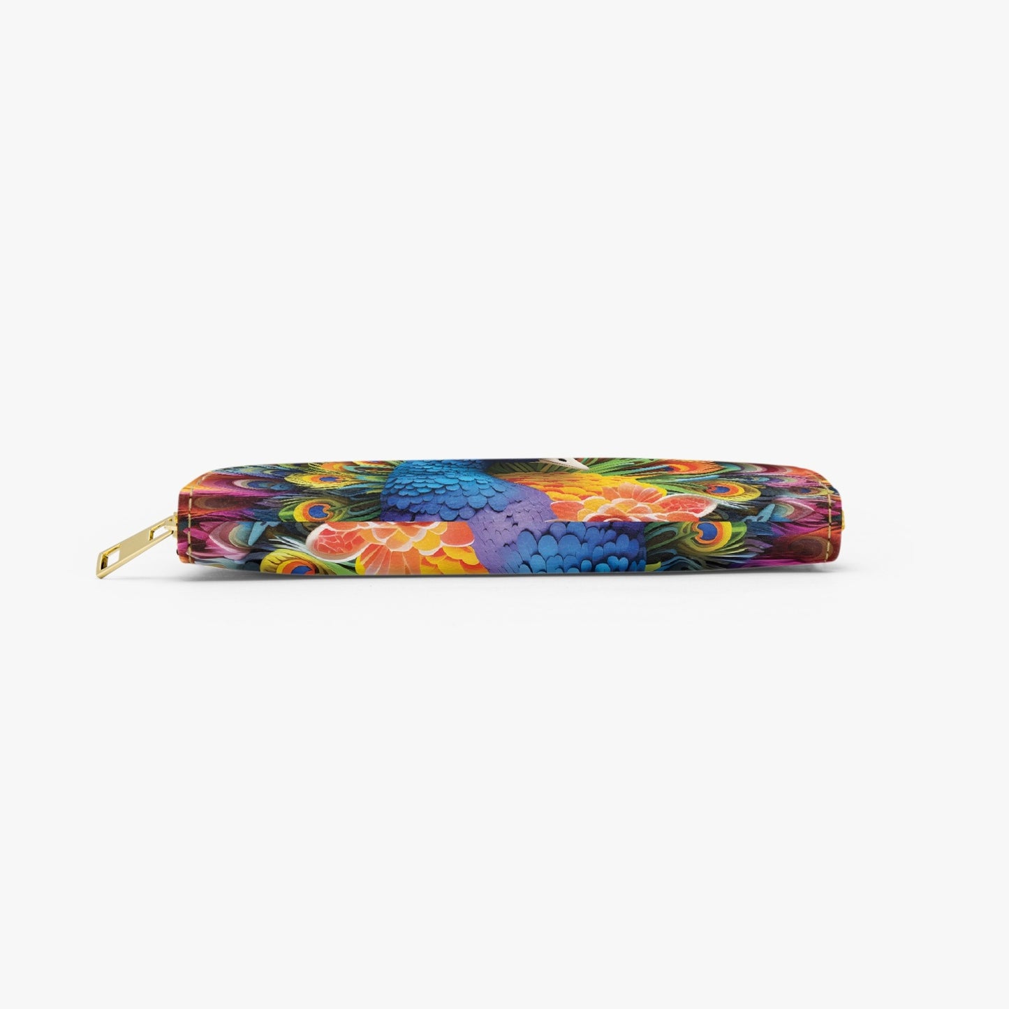 Long Type Zipper Purse - Peacock