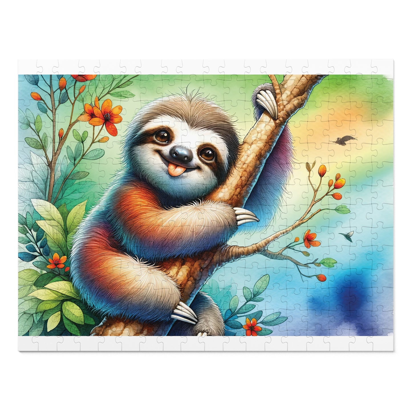 Jigsaw Puzzle, Sloth, Personalised/Non-Personalised (30, 110, 252, 500,1000-Piece)