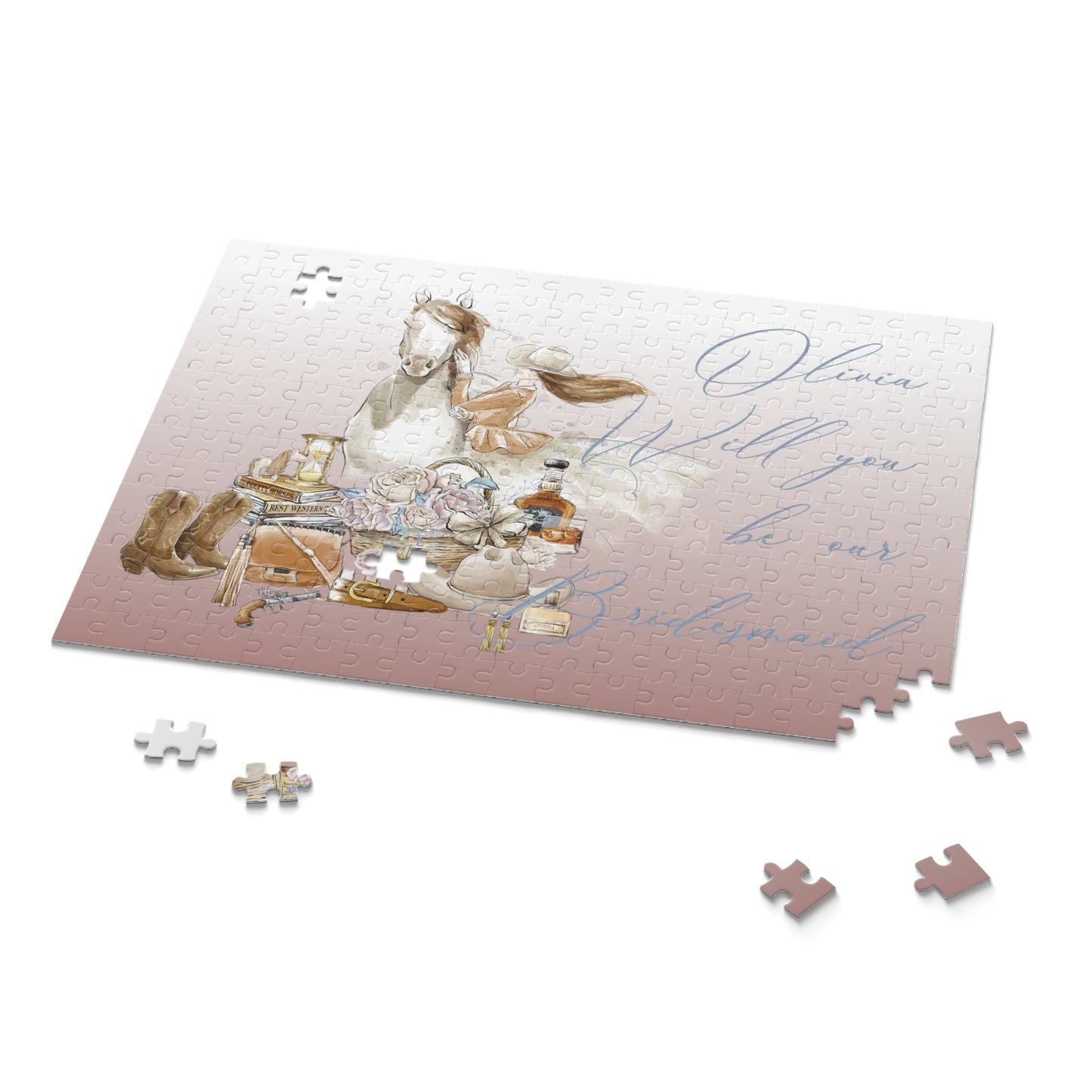 Personalised/Non-Personalised Puzzle, Will You be my Bridesmaid, Flower Girl (120, 252, 500-Piece)