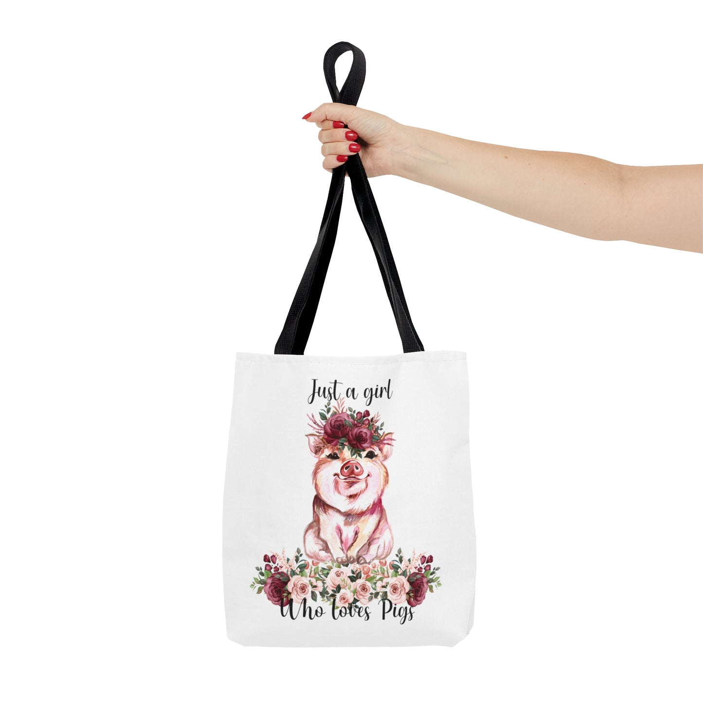 Tote Bag, Just a Girl Who Loves Pigs, Personalised/Non-Personalised Tote bag