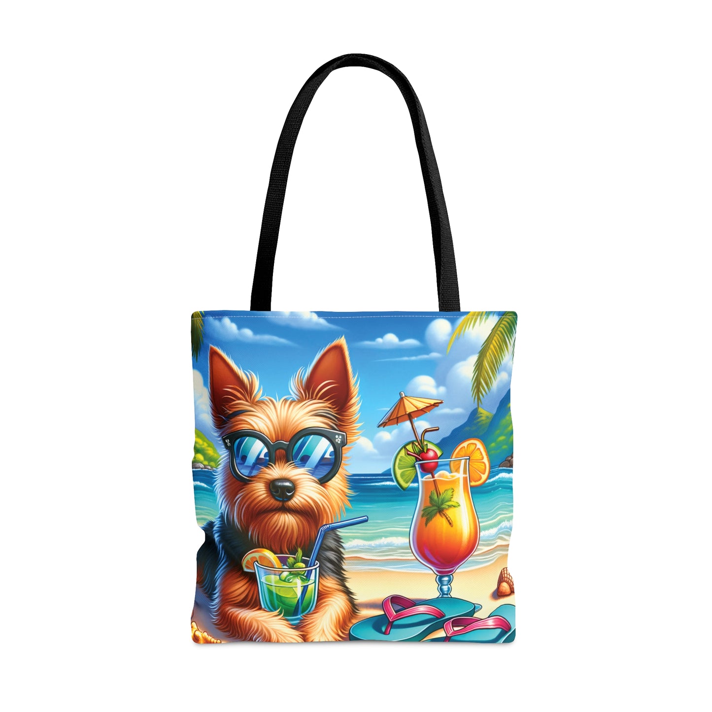 Tote Bag, Dog on Beach, Australian Terrier, Tote bag, awd-1112