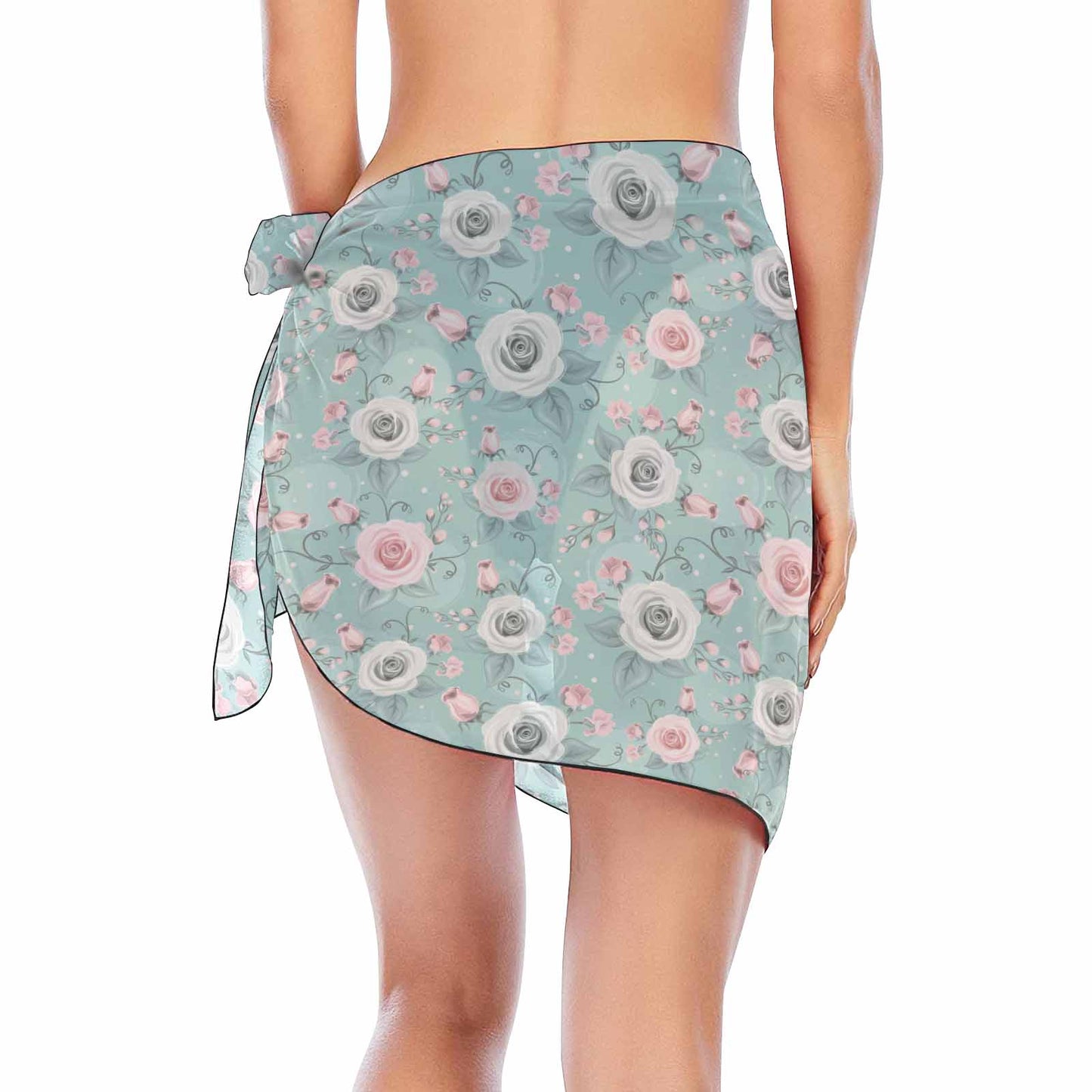 Mint Floral  Women&#039;s Beach Sarong Wrap