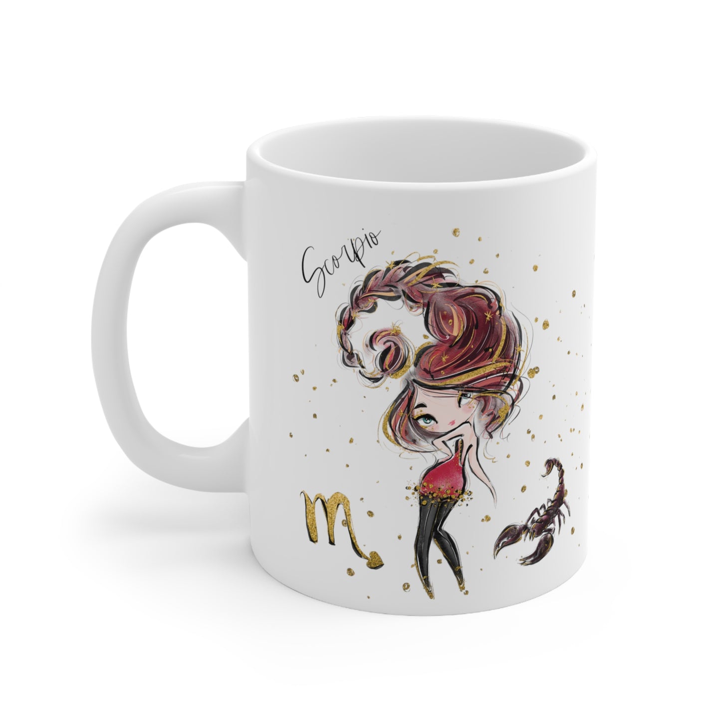 Personalised/Non Personalised Zodiac Sign, Scorpio, Ceramic Mug 11oz