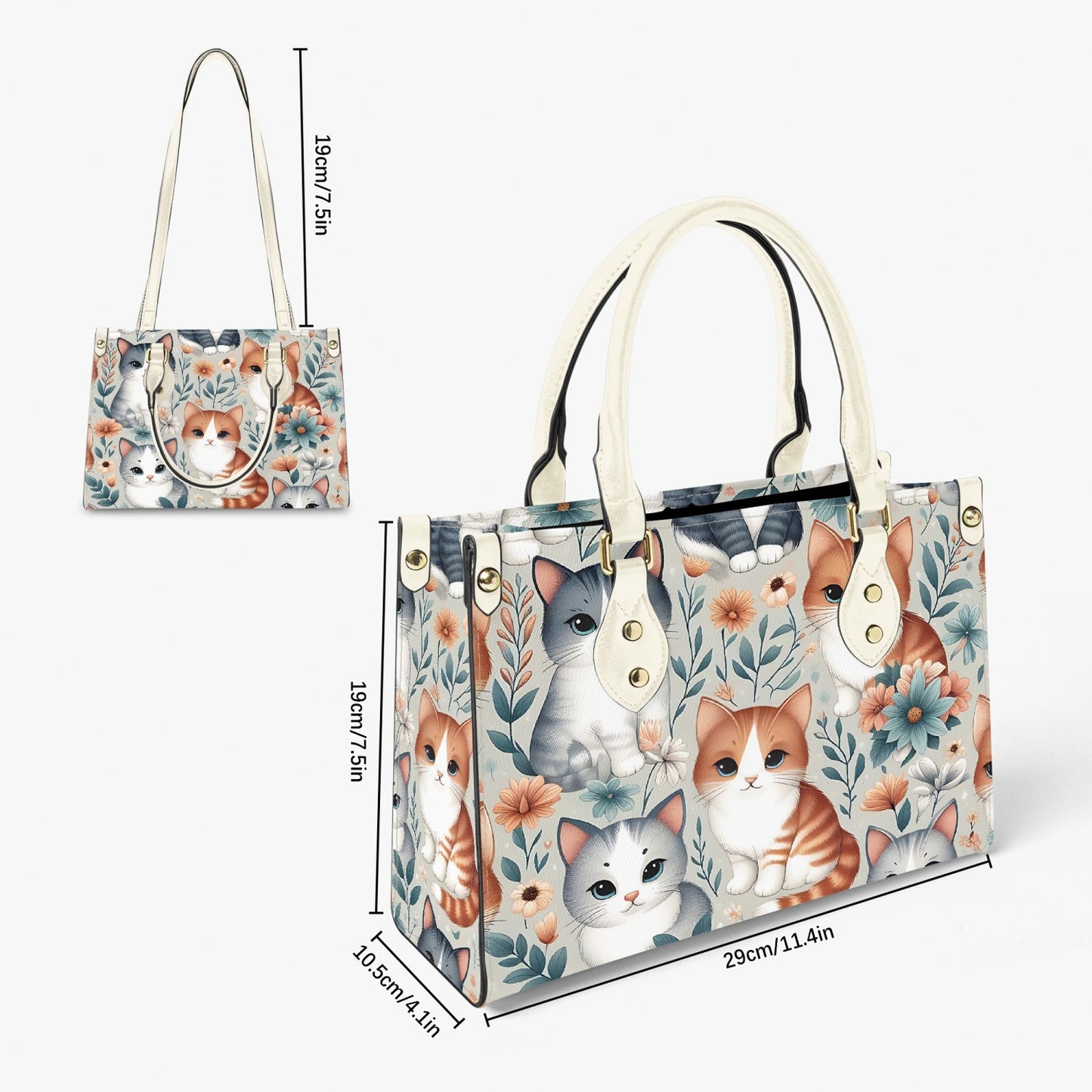 Women's Tote Bag - Long Strap Cats