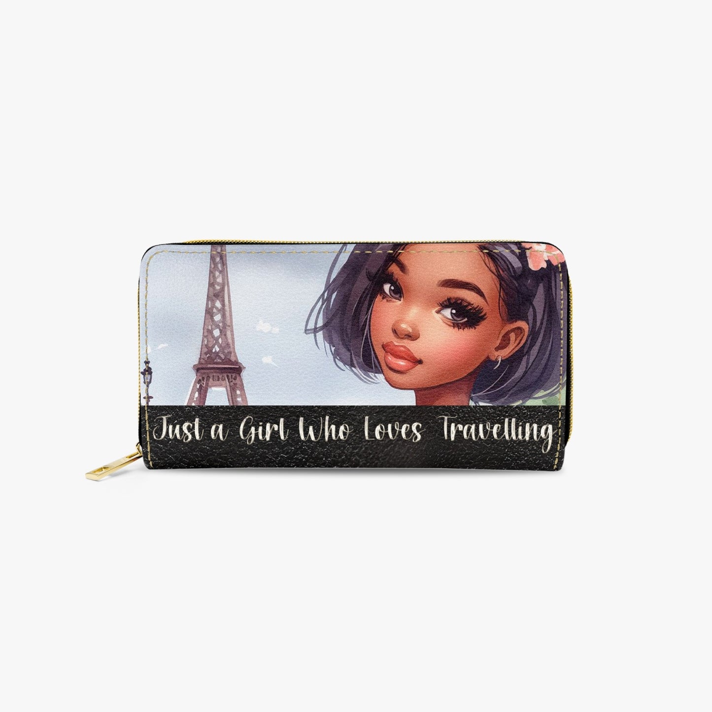 Long Type Zipper Purse - Just a Girl Who Loves Travelling