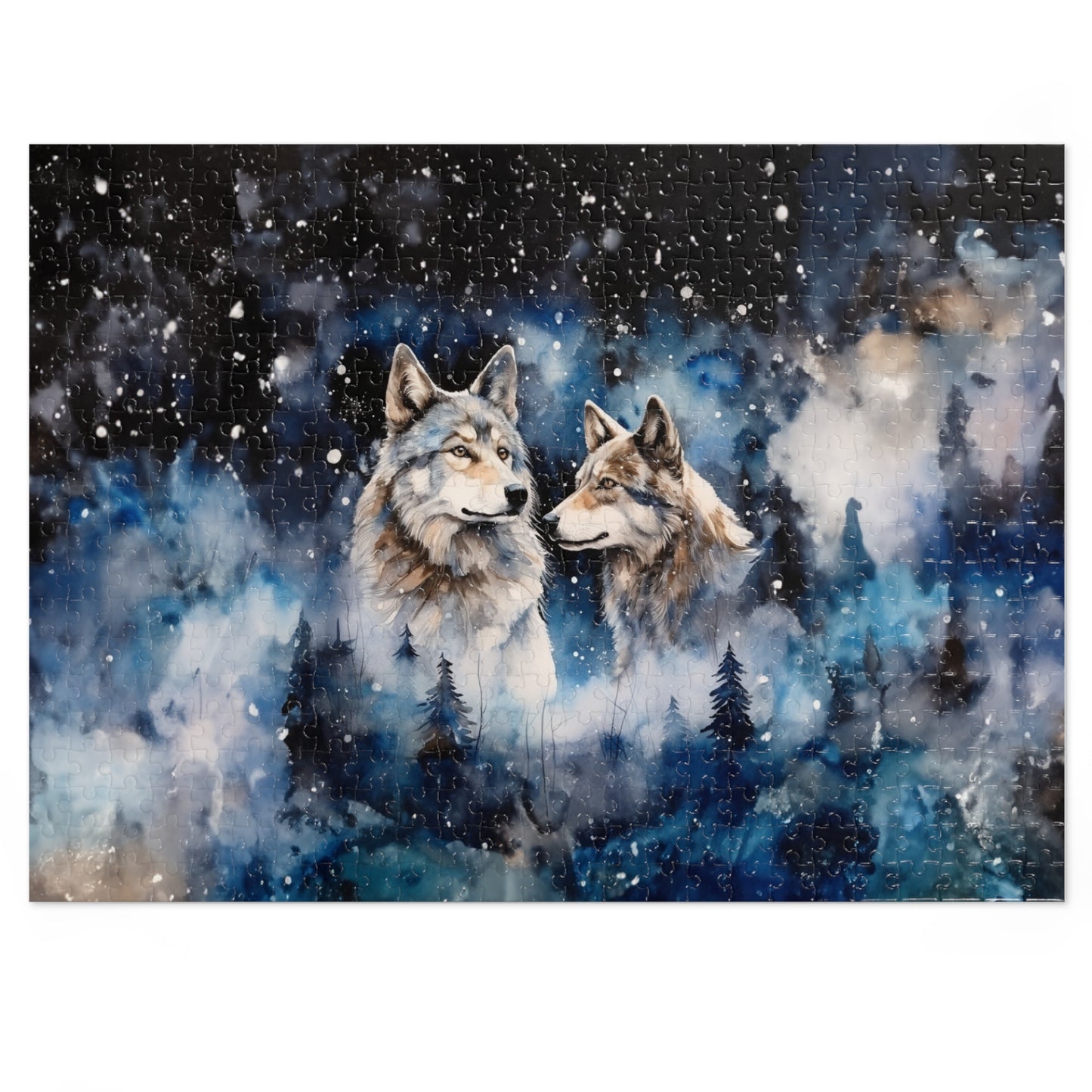 Puzzle, Wolves, Personalised/Non-Personalised (30, 110, 252, 500,1000-Piece) Awd-547